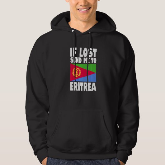 Eritrea Flag Design  If lost send me to Eritrea Pr Hoodie (Voorkant)
