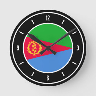Eritrea Flag Elegant Ronde Klok