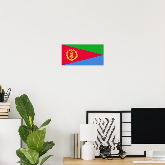 Eritrea Flag Poster (Thuiskantoor)