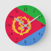Eritrea Flag Ronde Klok (Voorkant)