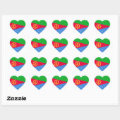 Eritrea Flag Splendid Patriotic Hart Sticker (Vel)