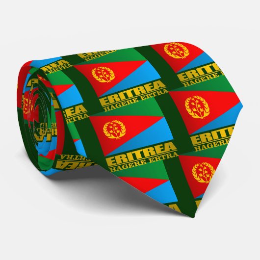 Eritrea Flag Stropdas (Opgerold)