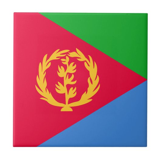Eritrea Flag Tegeltje (Voorkant)