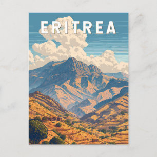 Eritrea Illustration Travel Art Vintage Briefkaart