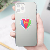 Eritrea Love Flag Sticker (Telefoon)