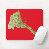 Eritrea Map Mousepad Muismat (Met muis)