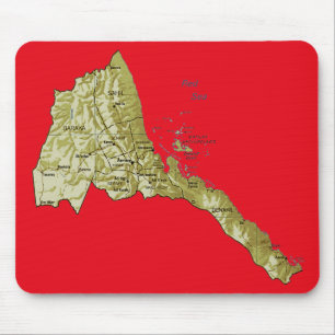 Eritrea Map Mousepad Muismat