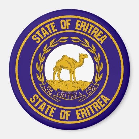 Eritrea Round Emblem Magneet (Voorkant)