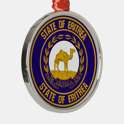 Eritrea Round Emblem Metalen Ornament (Rechts)