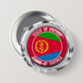 Eritrea Round Emblem Ronde Button 7,6 Cm (Voorkant /achterkant)