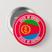Eritrea Round Emblem Ronde Button 7,6 Cm (Voorkant /achterkant)