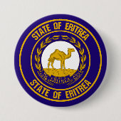 Eritrea Round Emblem Ronde Button 7,6 Cm (Voorkant)