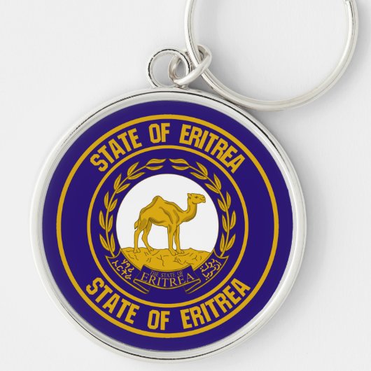 Eritrea Round Emblem Sleutelhanger (Voorkant)