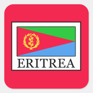Eritrea Vierkante Sticker