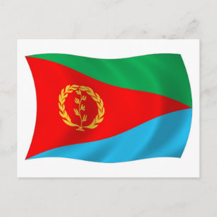 Eritrea Vlag Ansichtkaart Briefkaart