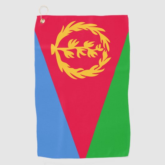 Eritrea vlag Golf Towel Golfhanddoek (Voorkant)