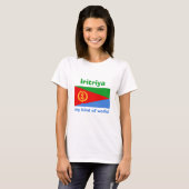 Eritrea vlag + kaart + tekst T-shirt (Voorkant volledig)
