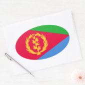 Eritrea Vlag Ovale Sticker (Envelop)