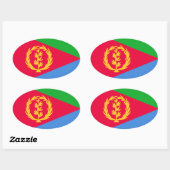 Eritrea Vlag Ovale Sticker (Vel)