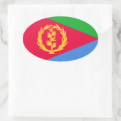 Eritrea Vlag Ovale Sticker (Tas)
