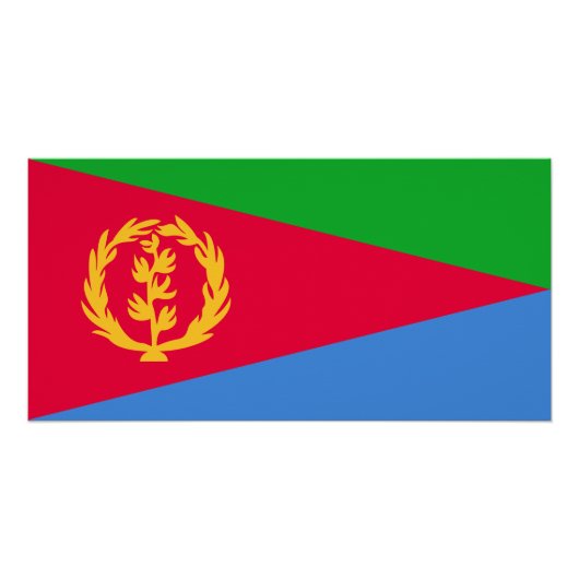 Eritrea Vlag Perfect Poster (Voorkant)