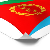Eritrea Vlag Poster Print (Hoek)