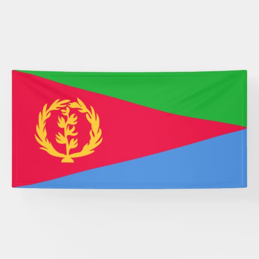 Eritrea Vlag Spandoek (Horizontaal)