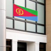 Eritrea Vlag Spandoek (Buitenkant Gebouw)