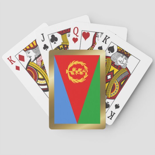 Eritrea Vlag Speelkaarten (Achterkant)
