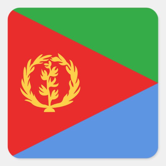 Eritrea Vlag Sticker (Voorkant)
