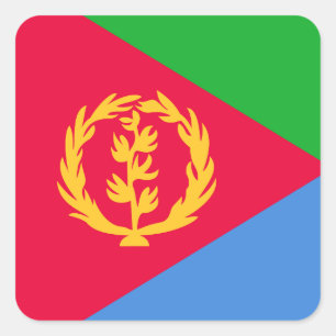 Eritrea Vlag Vierkante Sticker