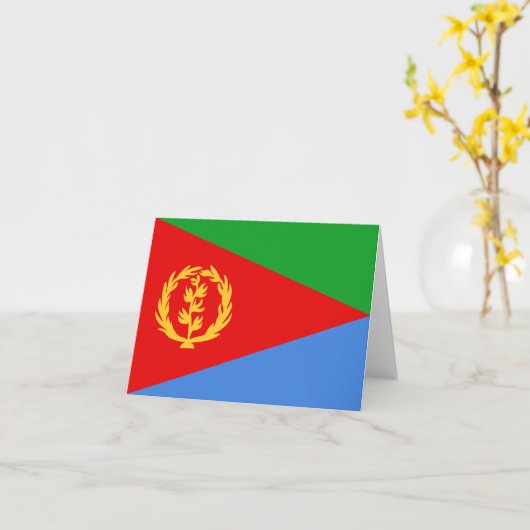 Eritrea-vlaggenkaart Kaart (Gele Bloem)