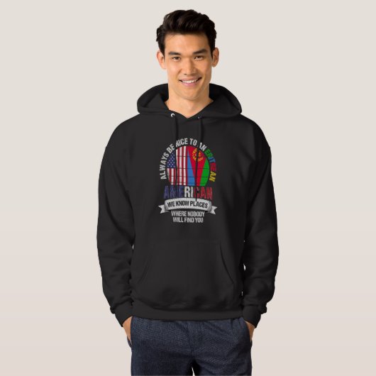 Eritrean American We know Places where Eritrea Fla Hoodie (Voorkant volledig)