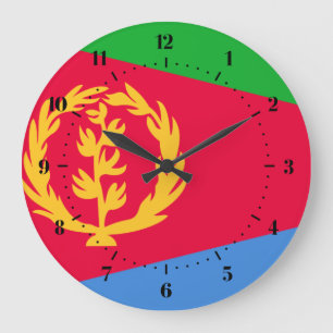 Eritrean Flag Clocks Grote Klok