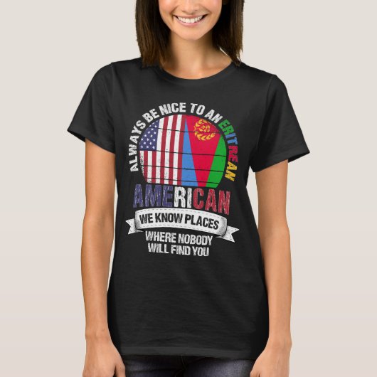 Eritrees Amerikaan We kennen de vlag van Eritrea T-shirt (Voorkant)