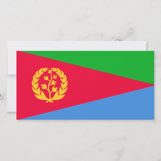 Eritrese vlag (Eritrea) Kaart (Voorkant)