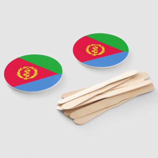 Eritrese vlag handwaaier (Niet-gemonteerd)