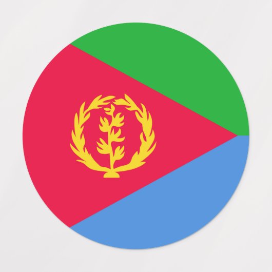 Eritrese vlag labels (Design 2)