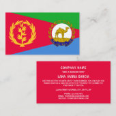 Eritrese Vlag & Nationaal embleem, Vlag van Eritre Visitekaartje (Voorkant / Achterkant)