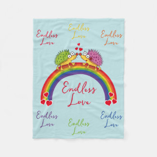 Erizos enamorados fleece deken
