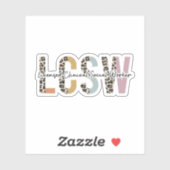 Erkend klinisch maatschappelijk werker, LCSW-Afstu Sticker (Vel)