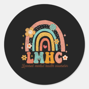 Erkend Mental Health Counselor Therapeut Groovy Ronde Sticker