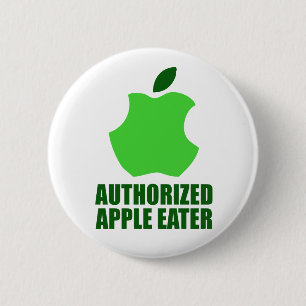 Erkende Apple Eater Ronde Button 5,7 Cm