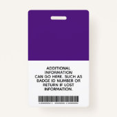 Erkende medische foto van LPN Paars Badge (Achterkant)