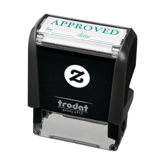 Erkende naam en datum zwarte inkt Business Zelfinktende Stempel (Product)