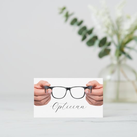 Erkende Opticien Oogzorg Visitekaartjes (Staand voorkant)