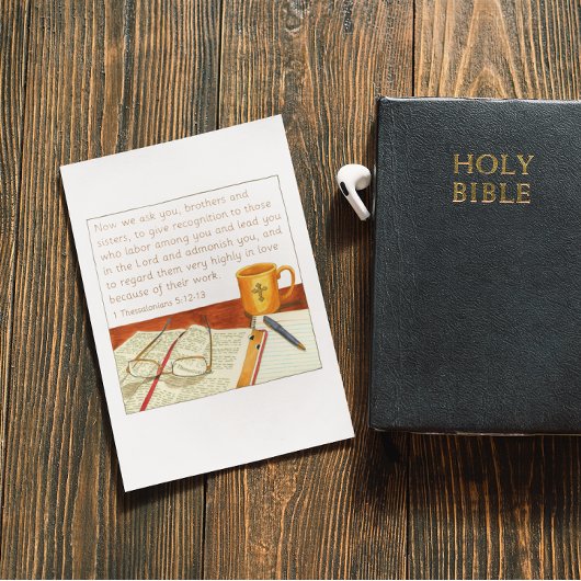 Erkenning geven Pastor Waardering Briefkaart