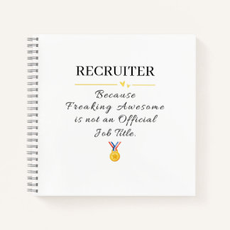 Erkenning van Recruiter Dank Je Wel Notitieboek