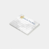 Erkenning van werknemers na de toekenning bedankt post-it® notes (Schuin)