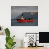 Erla N, Crab Boat in de Nederlandse haven, Alaska Poster (Thuiskantoor)